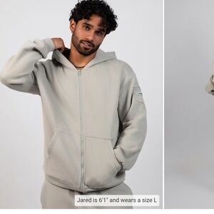 Men's Gray Zip-Up Hoodie